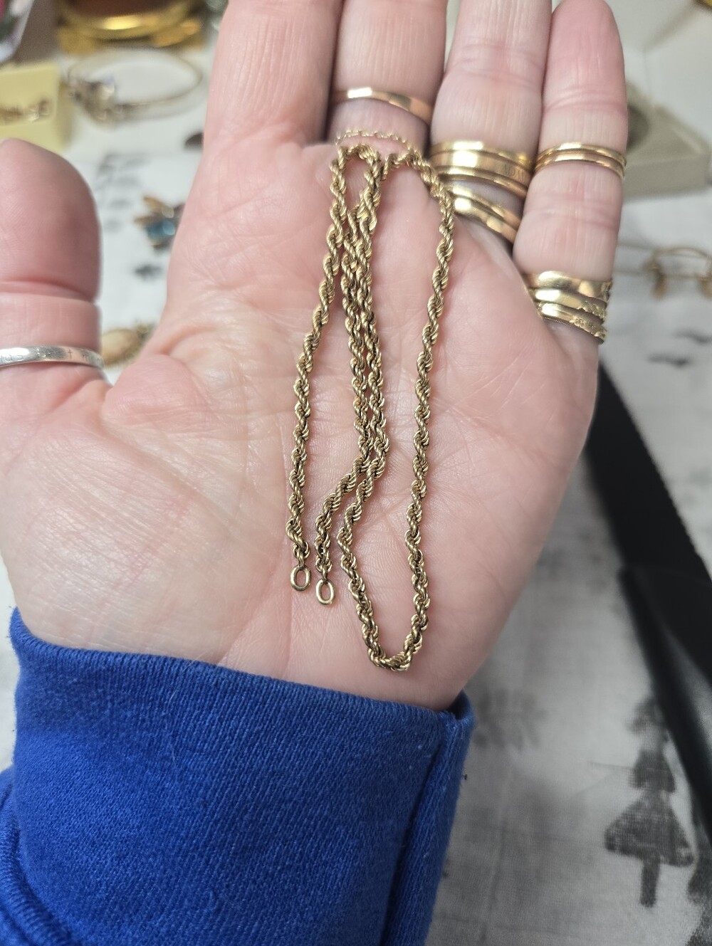 Victorian Gold Filled Rope Watch Chain Necklace Piece- Elegant Women’s Jewelry